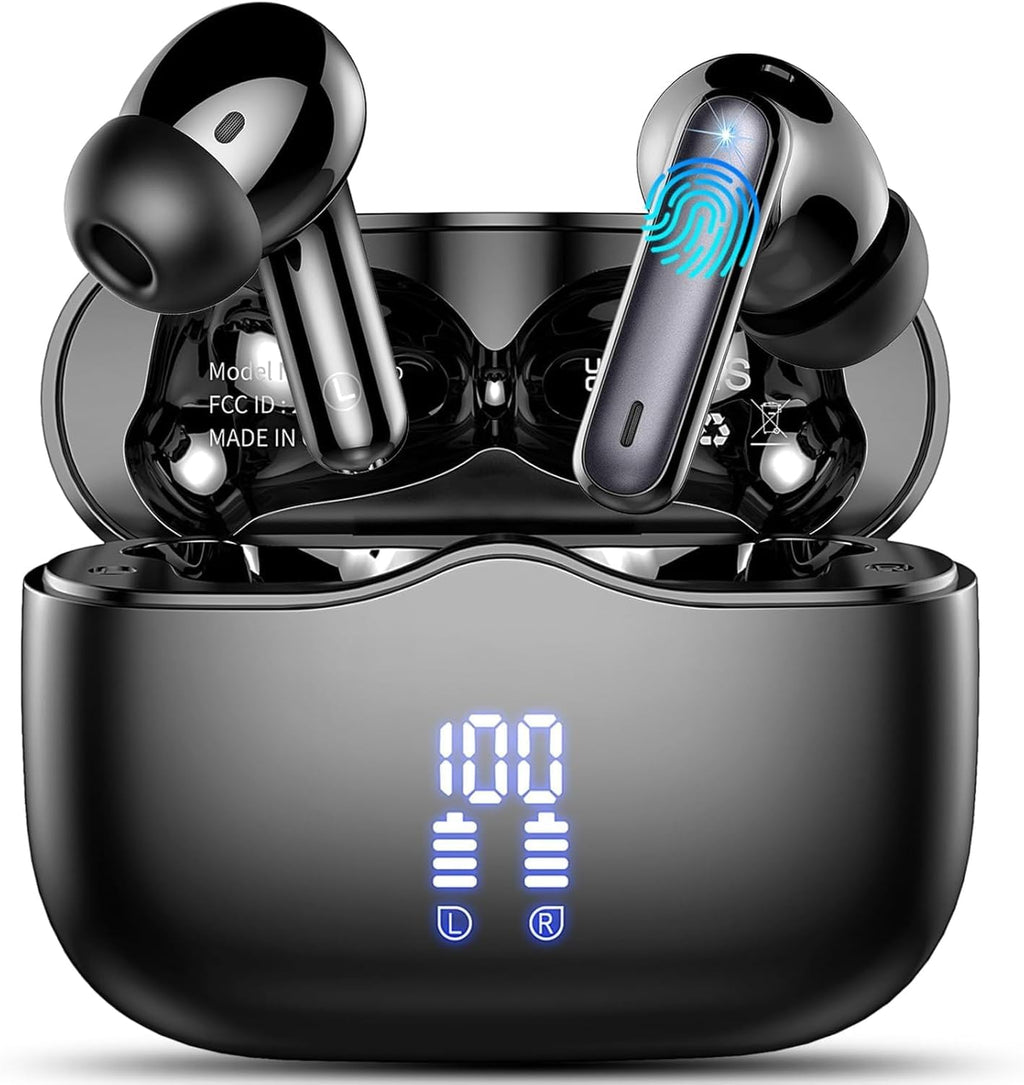 Bluetooth In-Ear Kopfhoerer 5.4 Noise Cancelling 40 Std Akku LED Anzeige