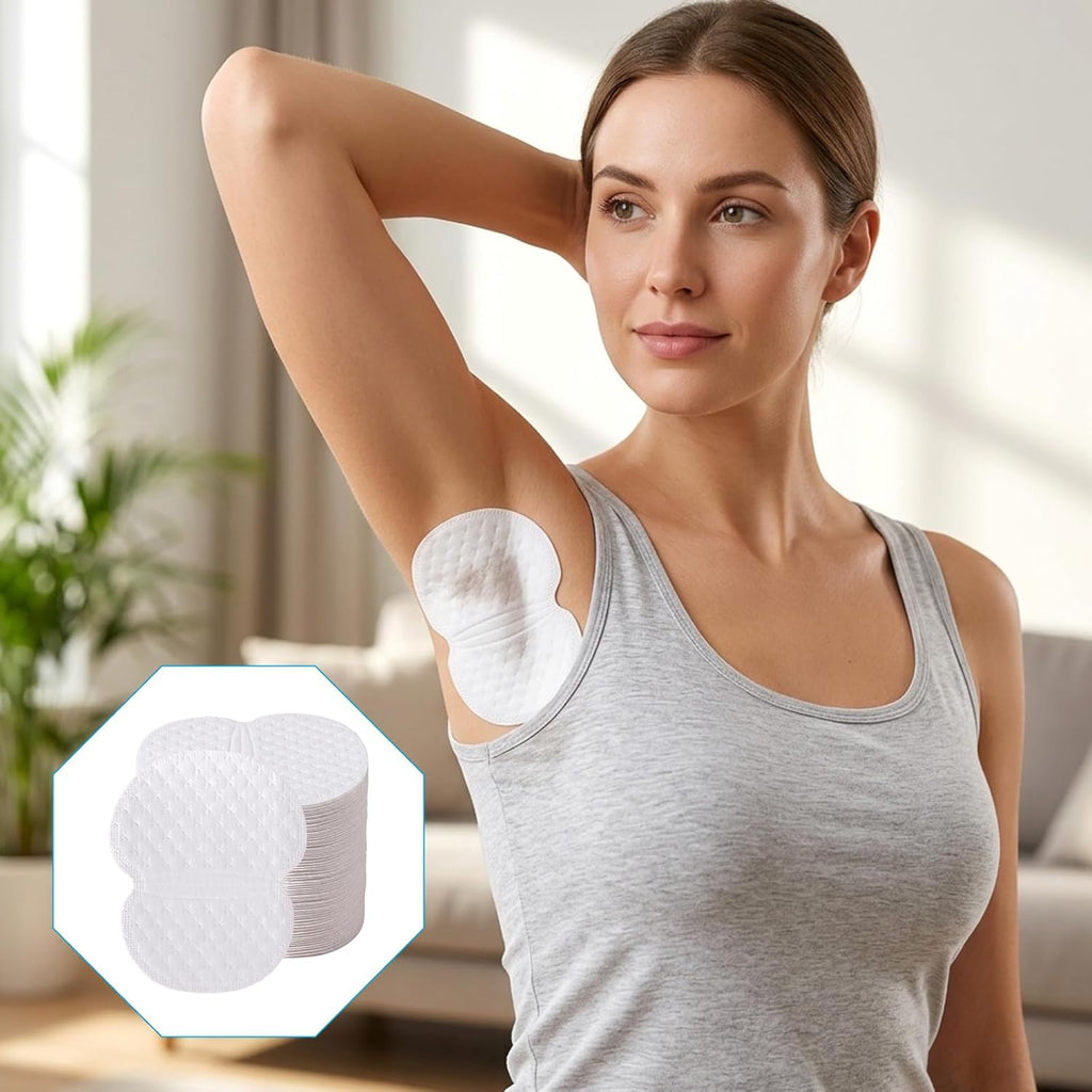 Achselpads gegen Schwitzen 100 Stueck Damen Herren - Anti-Schweiss Einlagen