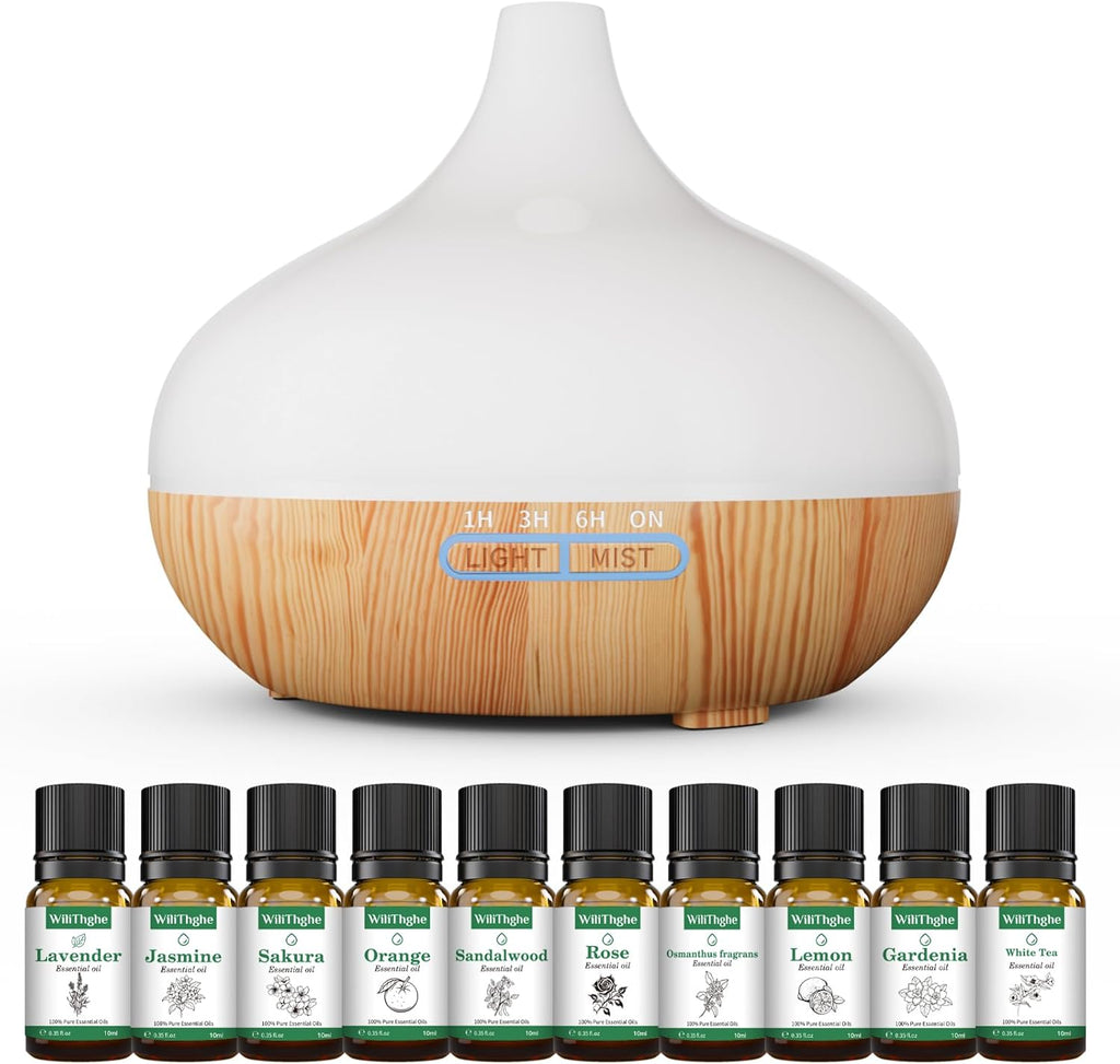 Aroma Diffuser 500 ml mit Fernbedienung 14 LED Farben Timer Duftzerstaeuber