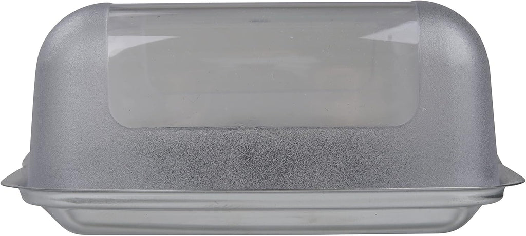 Butterdose aus Edelstahl, Butterbox Silber, 1 Stueck