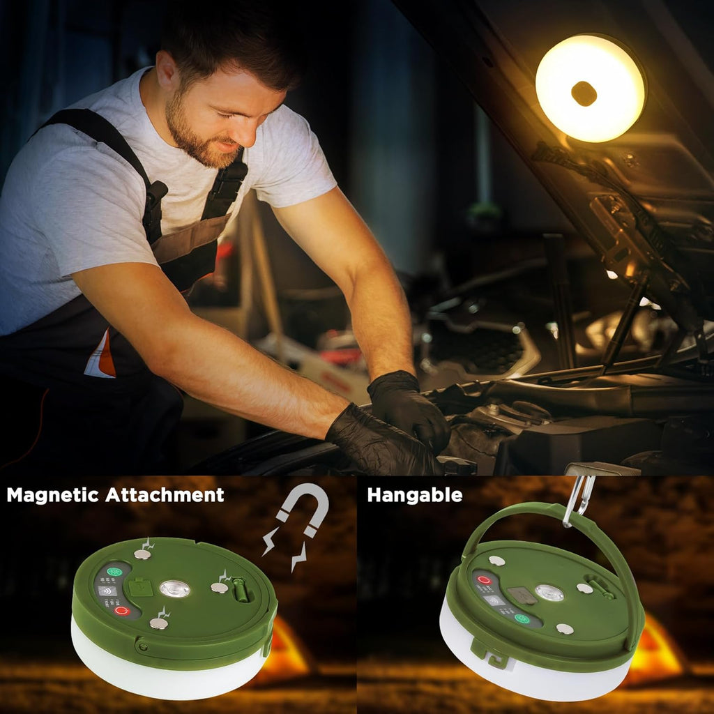 10 m Solar USB Camping Lichterkette aufrollbar, 3‑in‑1, 8 Modi, wasserdicht