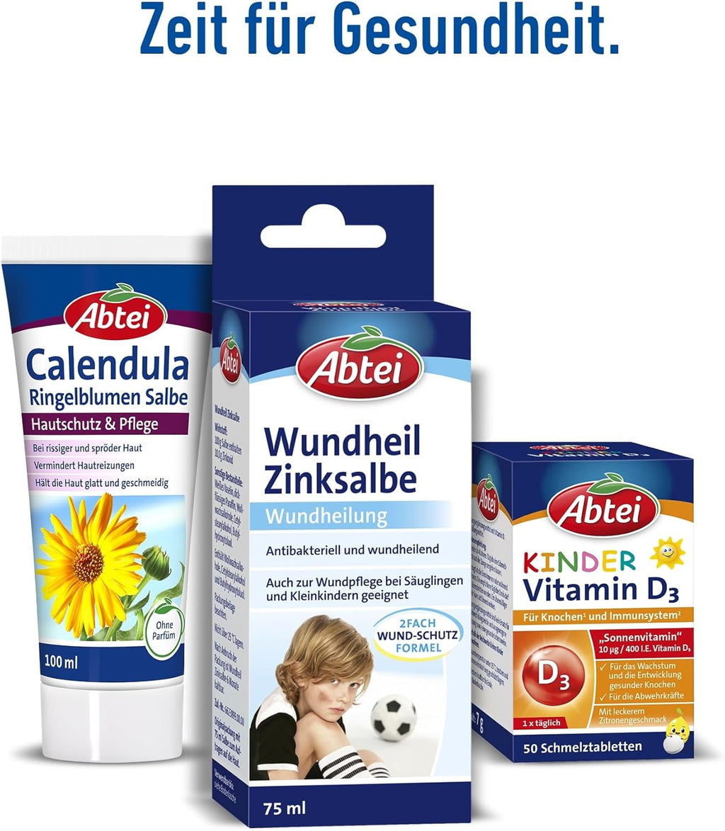 Abtei Wundheil Zinksalbe - Salbe mit Zink zur Wundheilung - antibakteriell und e