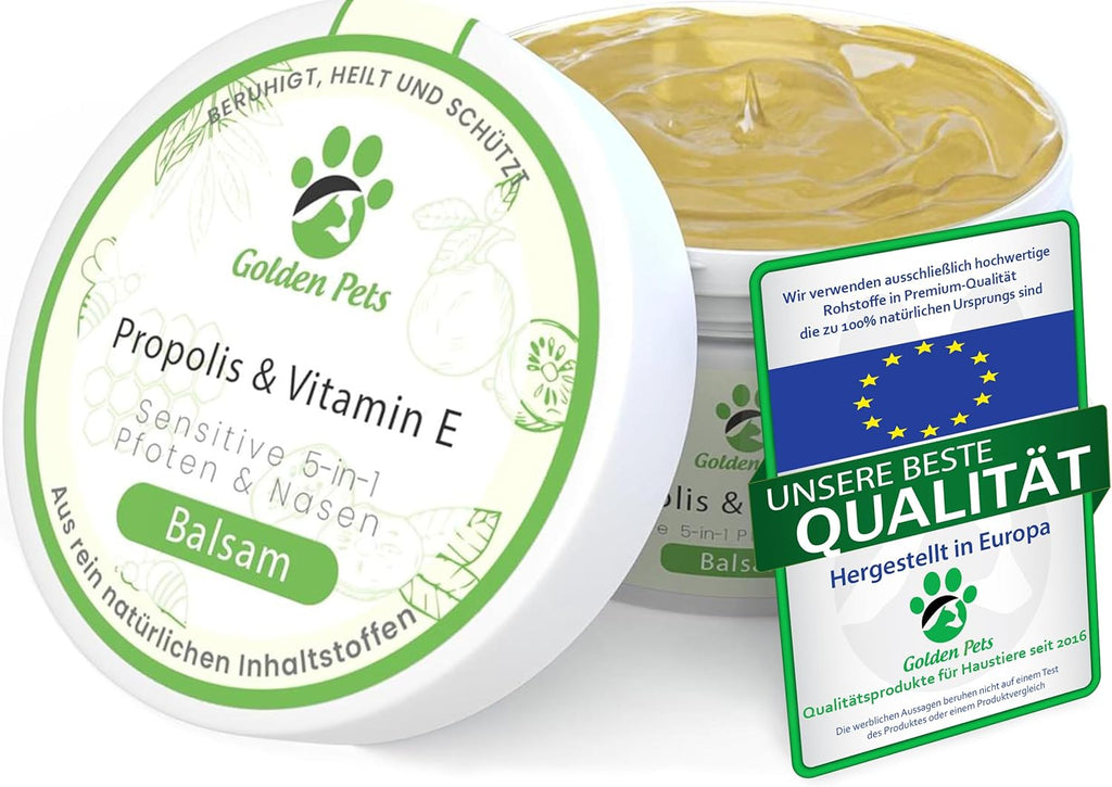 Golden Pets Pfotenbalsam Stick mit Propolis und Avocado - Nasenschutz
