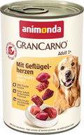 animonda GranCarno Adult Gefluegelherzen 6x400g Hunde Nassfutter getreidefrei
