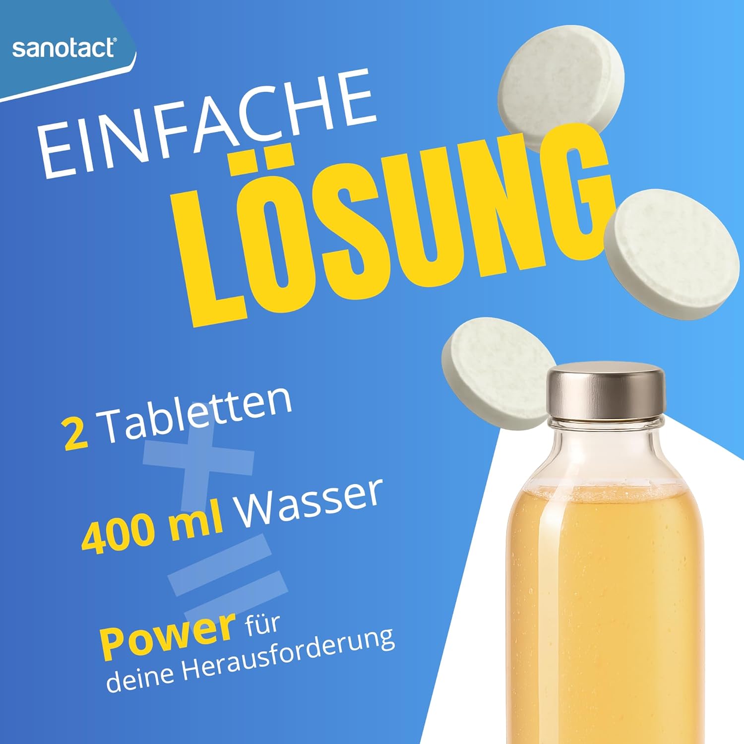 sanotact Brausetabletten Energy Drink - Taurin Koffein B‑Vitamine zuckerf