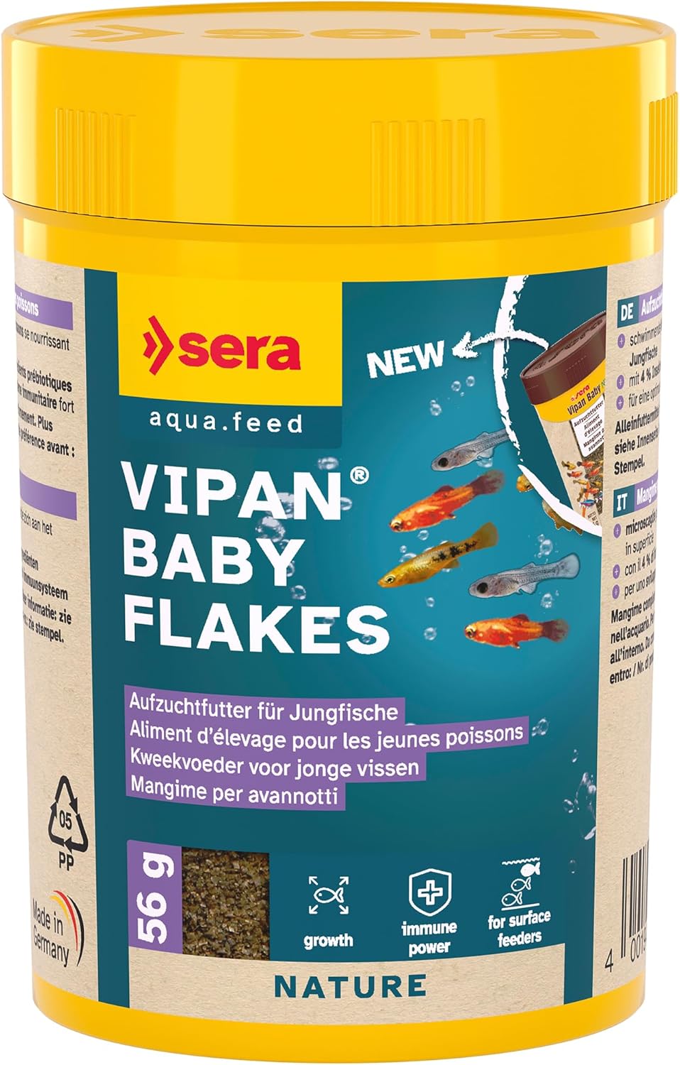 sera Vipan Baby Flakes 100 ml Aufzuchtfutter schwimmende Mikroflocken fuer Jungfi