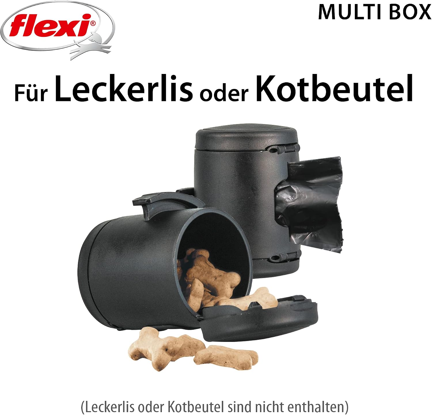 flexi Multi Box schwarz fuer Leckerli und Kotbeutel passend fuer Xtreme Comfort Cl
