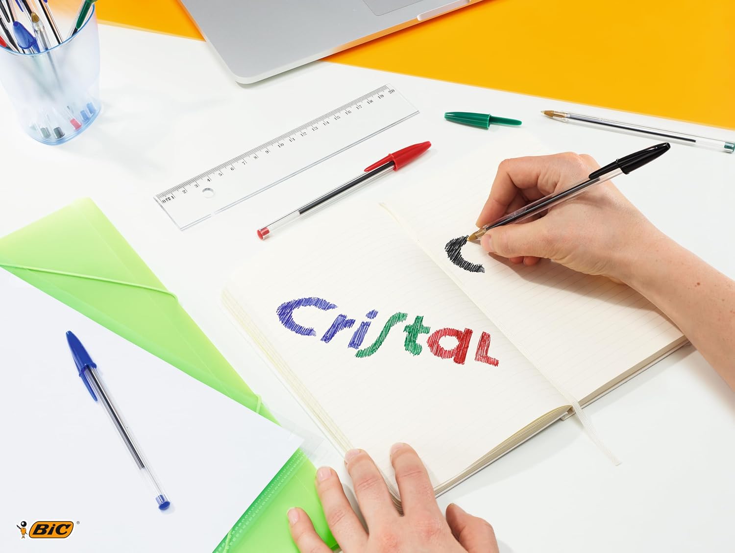 BIC Cristal Original Kugelschreiber Blau 0,4 mm 50 Stueck