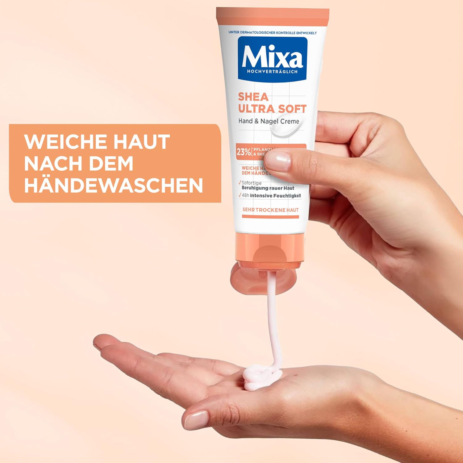 Mixa Shea Ultra Soft Handcreme 100 ml fuer trockene und rissige Haende