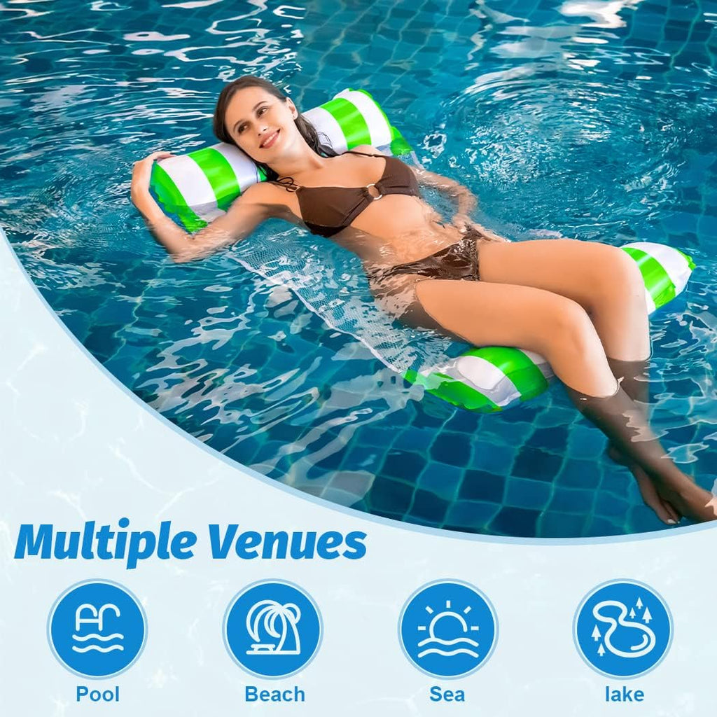 Idota Wasserhaengematte XL 4-in-1 mit Netz, aufblasbar, 2 Stueck