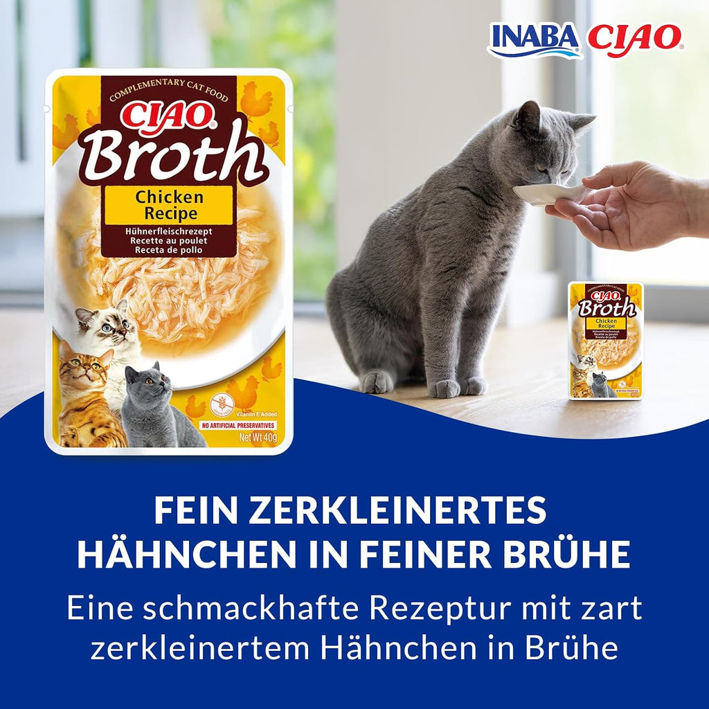 INABA Ciao Katzensuppe Huehner verschiedene Sorten 12er Pack