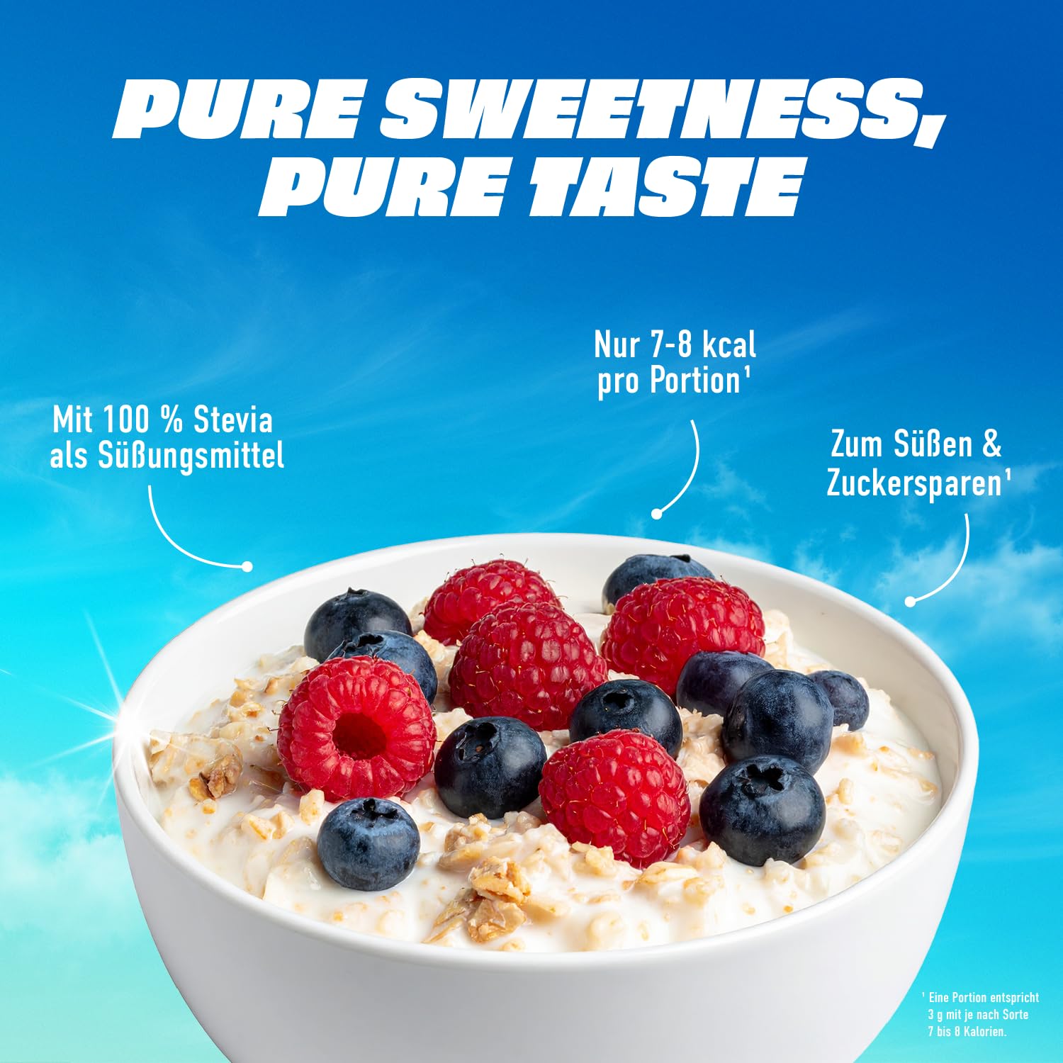 MORE Stevia Chunky Flavour Strawberry Perfection, verschiedene Sorten