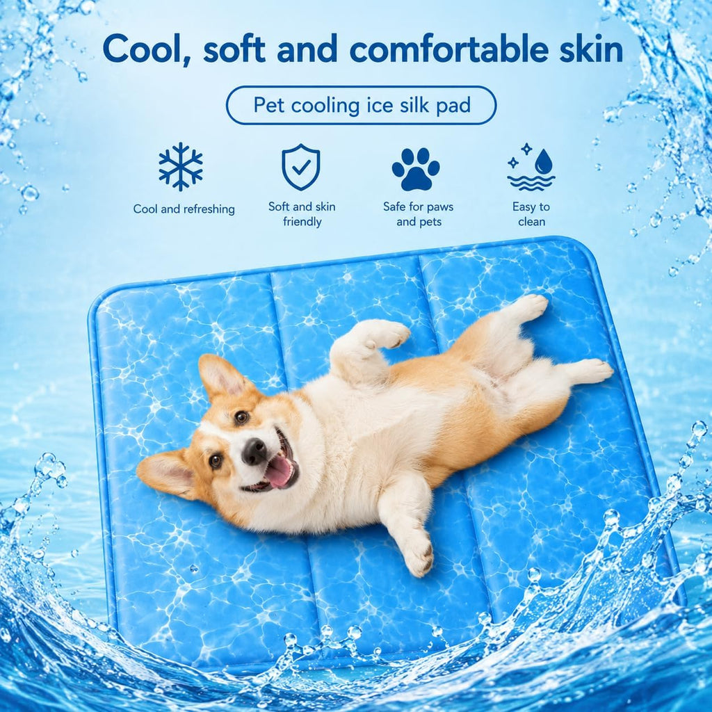 Kuehlmatte Hund 40x50 cm Selbstkuehlende Wasserdichte Hundematte M 2cm
