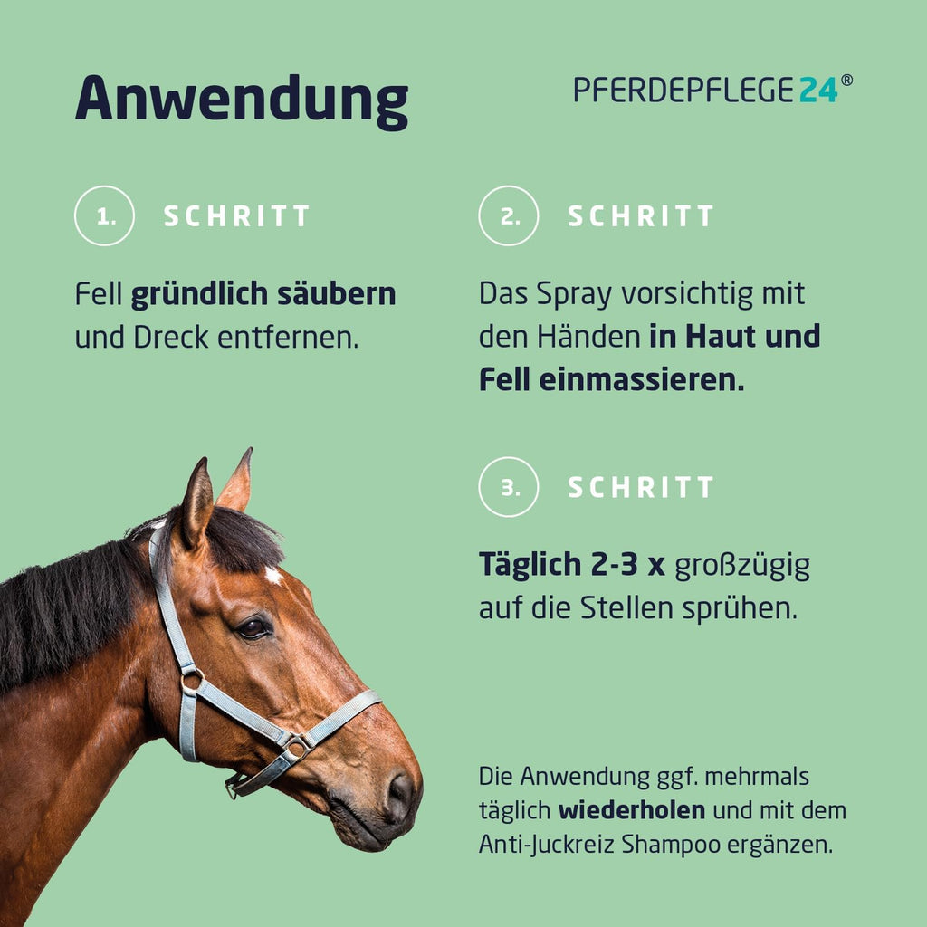 Pferdespray Anti-Juckreiz gegen Milben und Ekzeme Hautpflege 250 ml