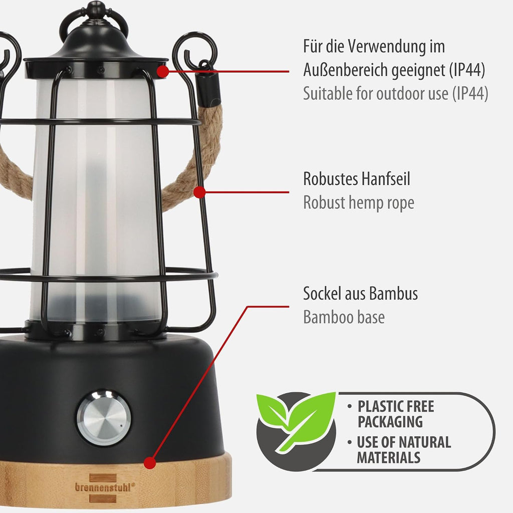 Brennenstuhl LED Akku Campinglampe CAL 1 AC 350 lm, dimmbar, USB-C, IP44