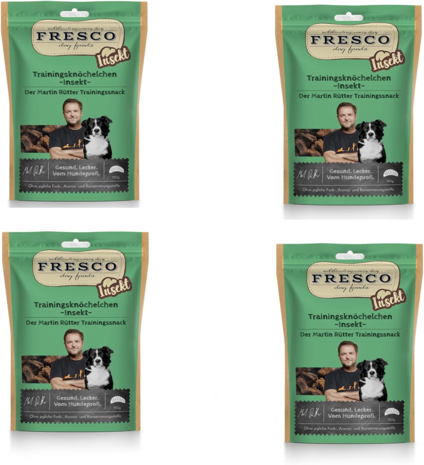 Fresco Trainingsknoechelchen Insekt 4 x 150 g Monoprotein Hundesnack