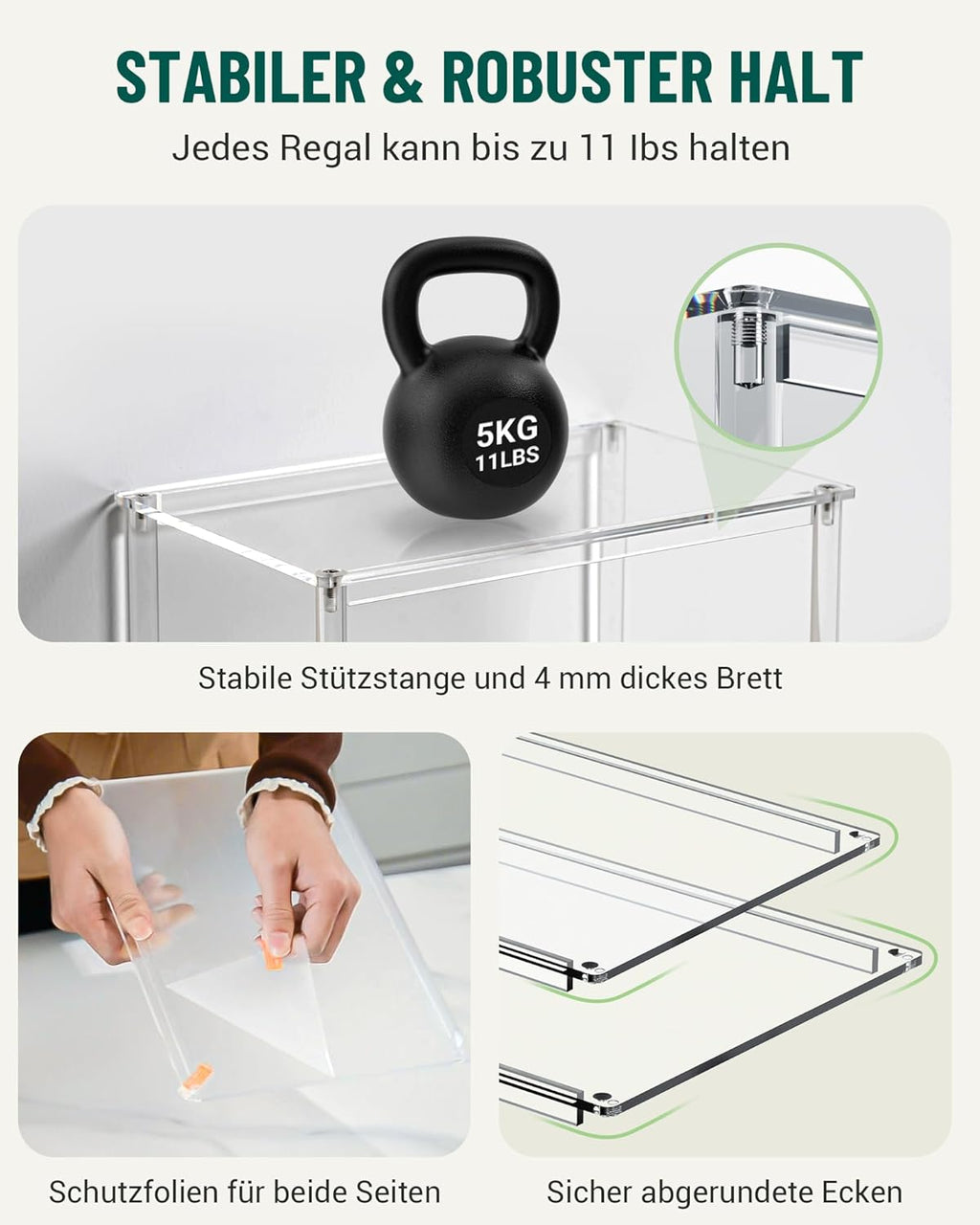4er Set Gewuerzregal Kuechenregal Organizer Arbeitsplatte Gewuerzdosen