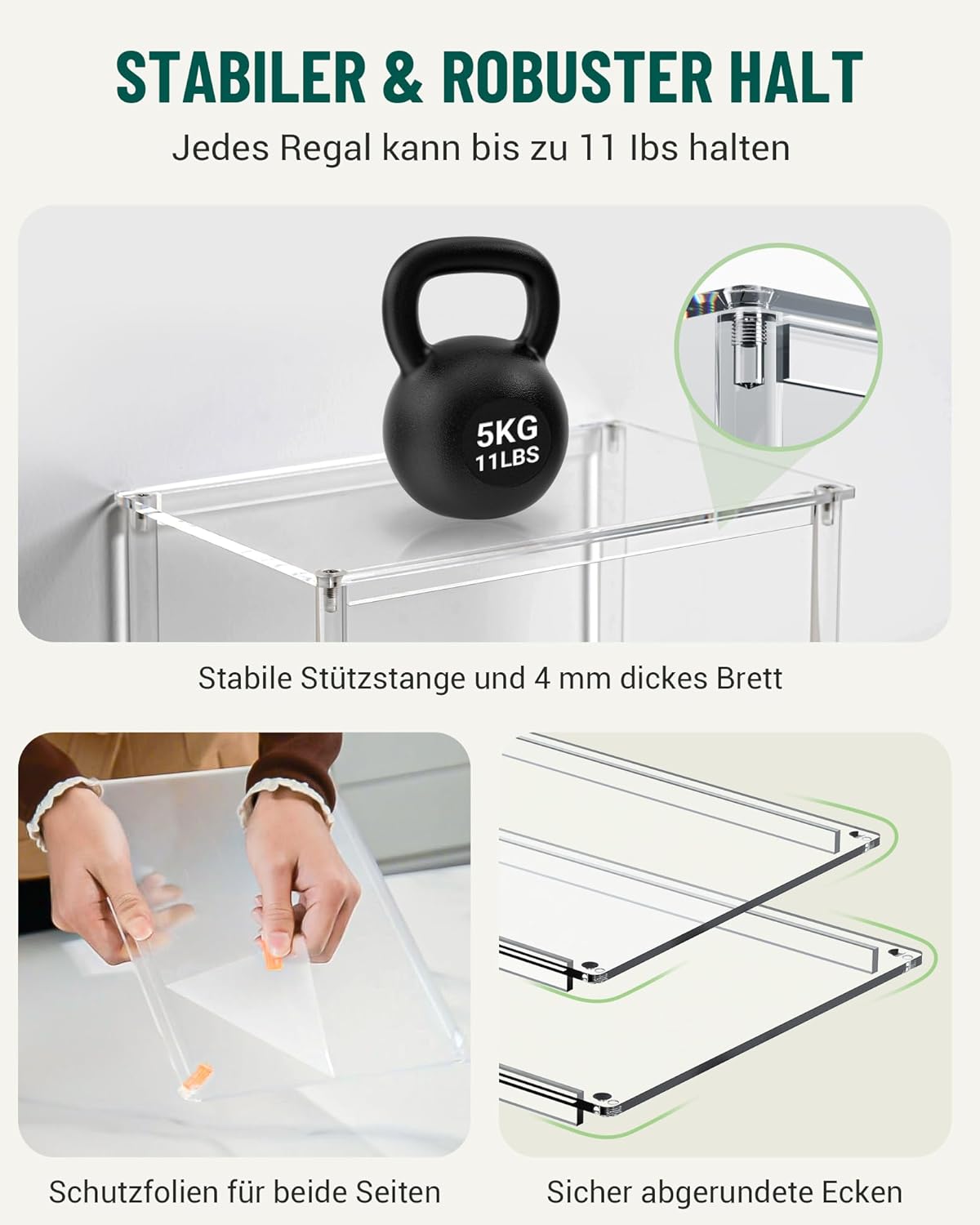 4er Set Gewuerzregal Kuechenregal Organizer Arbeitsplatte Gewuerzdosen