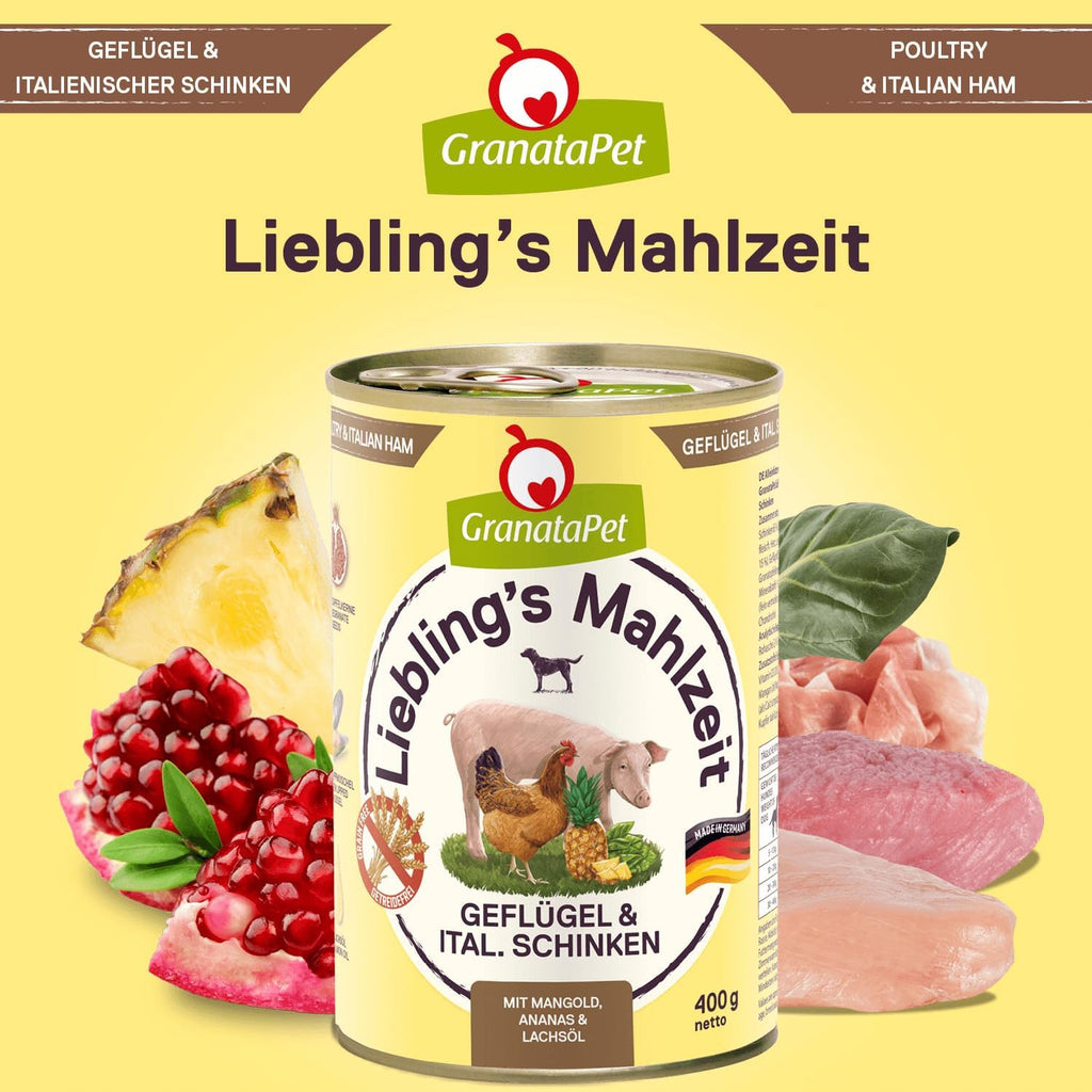 GranataPet Liebling's Mahlzeit Lamm & Kartoffel Nassfutter fuer Hunde
