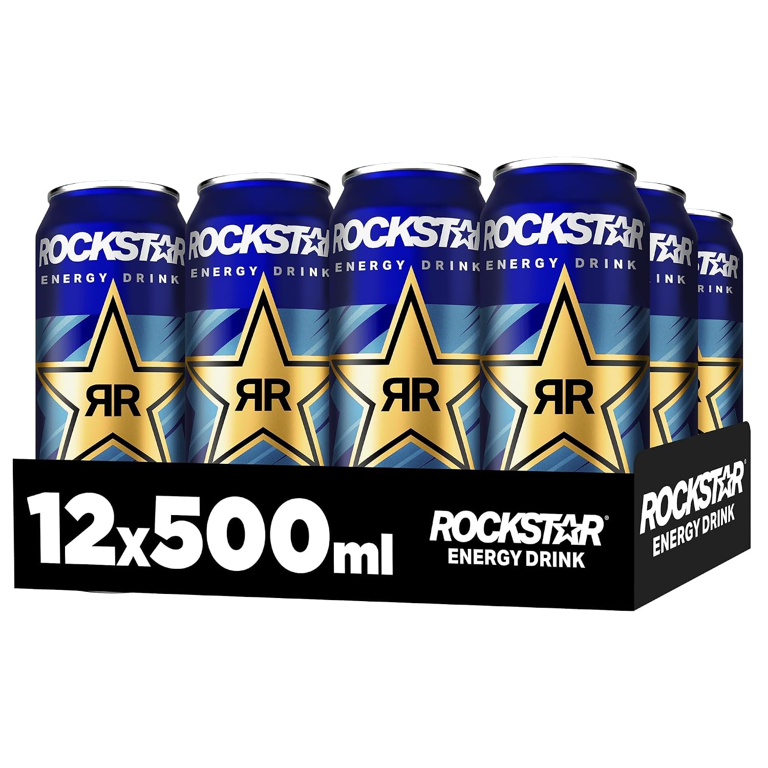 Rockstar Energy Drink Blueberry Geschmack - Koffeinhaltiges Erfrischungsgetraenk