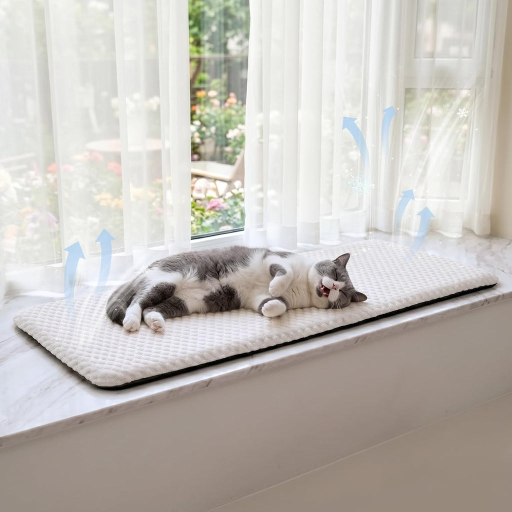 Katzen Fensterliege Katzenbett 90x29cm Plüsch Abnehmbar Fensterbank