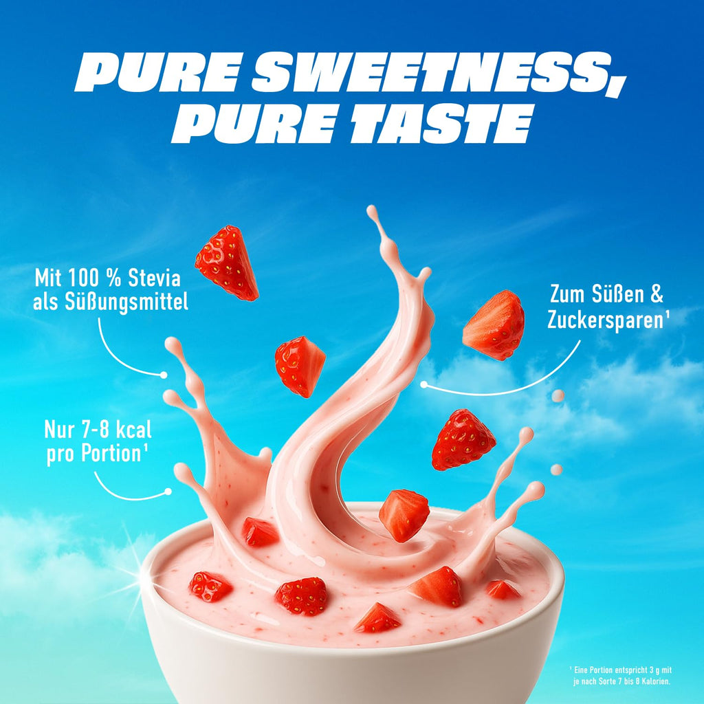 MORE Stevia Chunky Flavour Strawberry Perfection, verschiedene Sorten