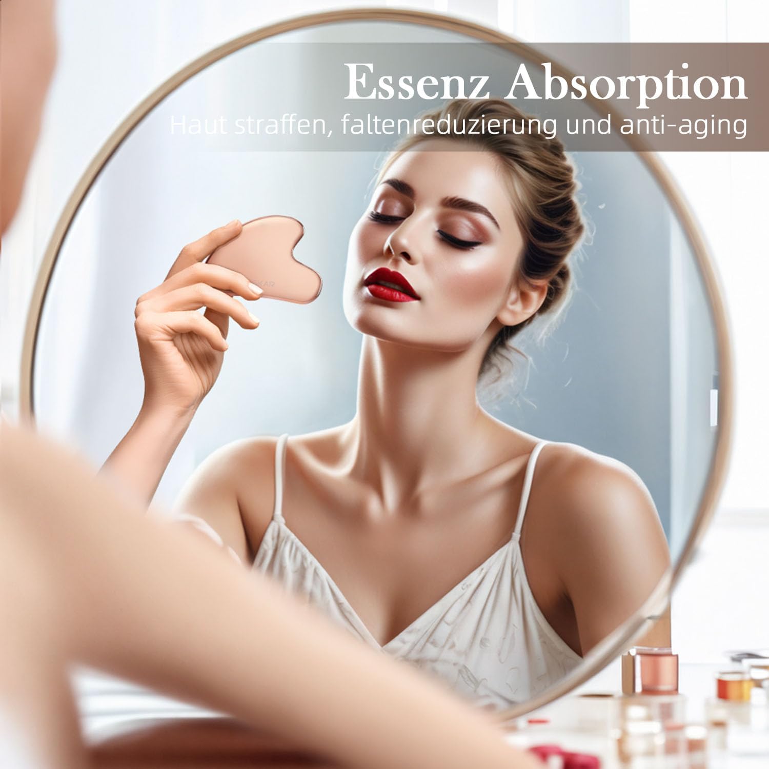 BESKAR Gua Sha Gesichtswerkzeug Edelstahl Jawline Massage Anti-Falten
