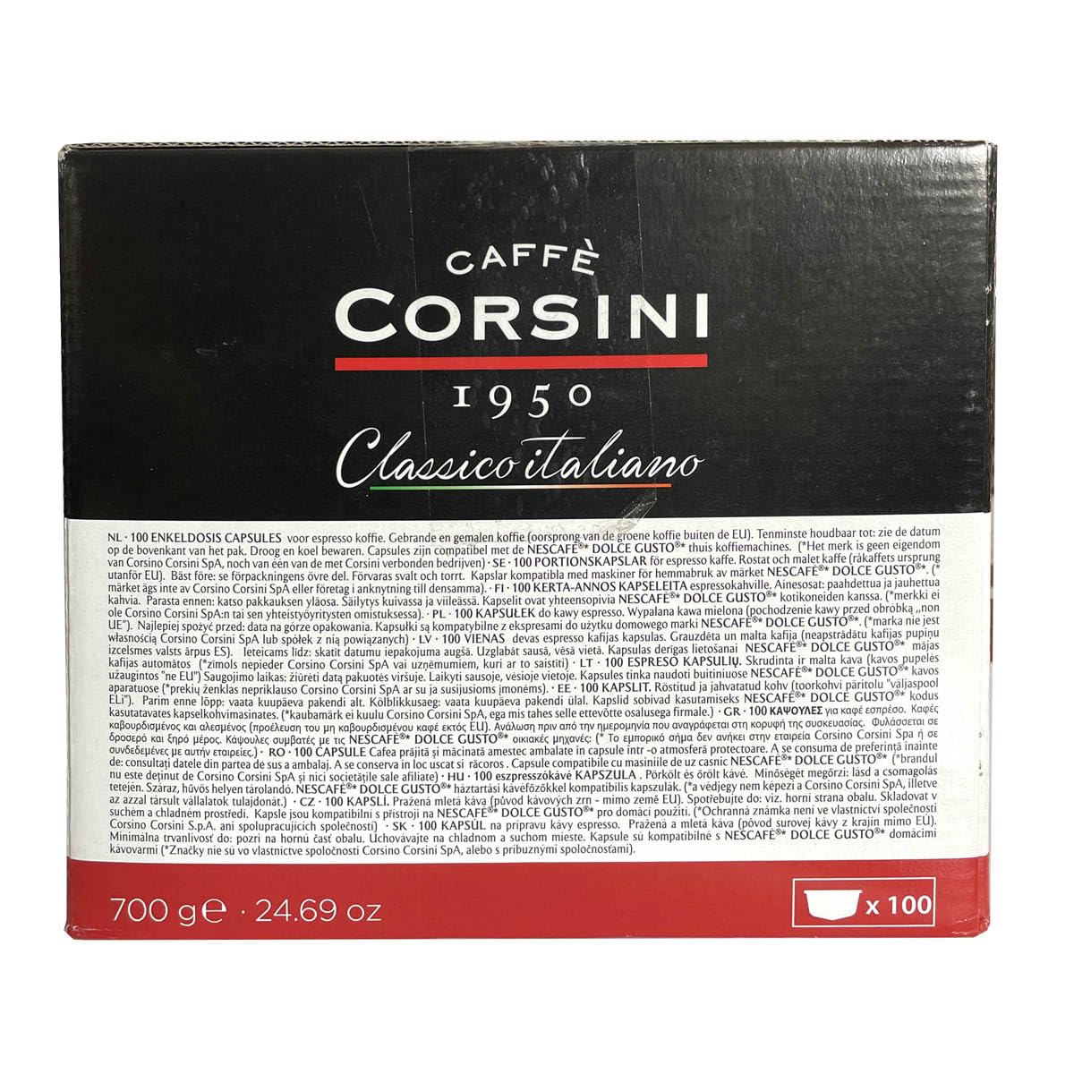 Caffè Corsini kompatible Dolce Gusto Kapseln Klassisch Italienisch Kraeftig