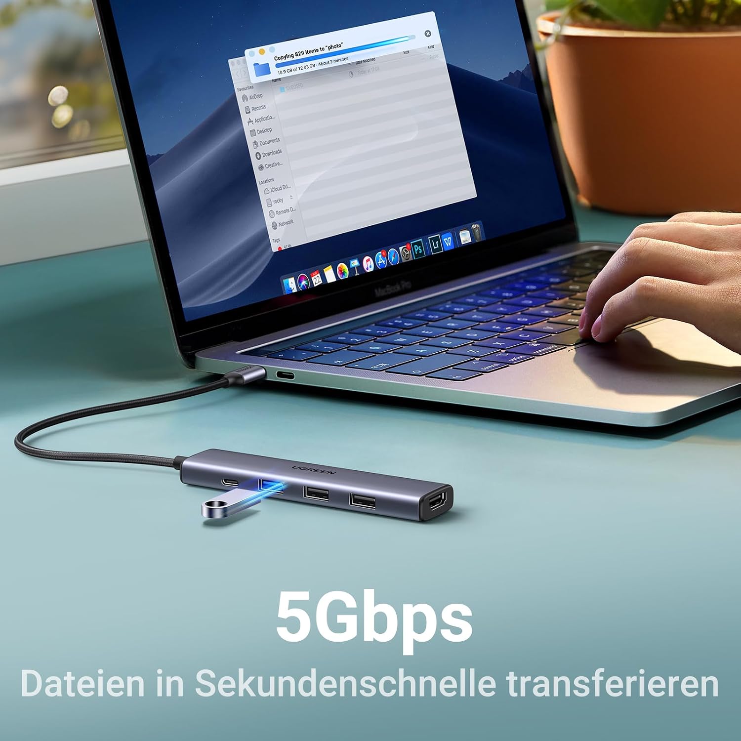 UGREEN RevoDock 105 USB-C Hub mit HDMI 4K, PD 100W, Multiport Adapter