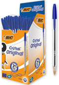 BIC Cristal Original Kugelschreiber Blau 0,4 mm 50 Stueck