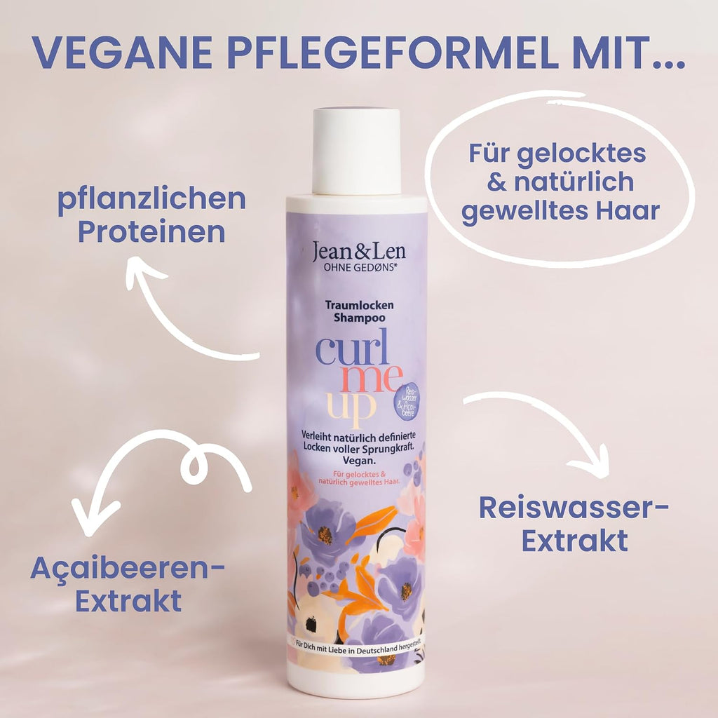 Jean & Len Traumlocken Shampoo Reiswasser Açaibeere Vegan Ohne Silikone