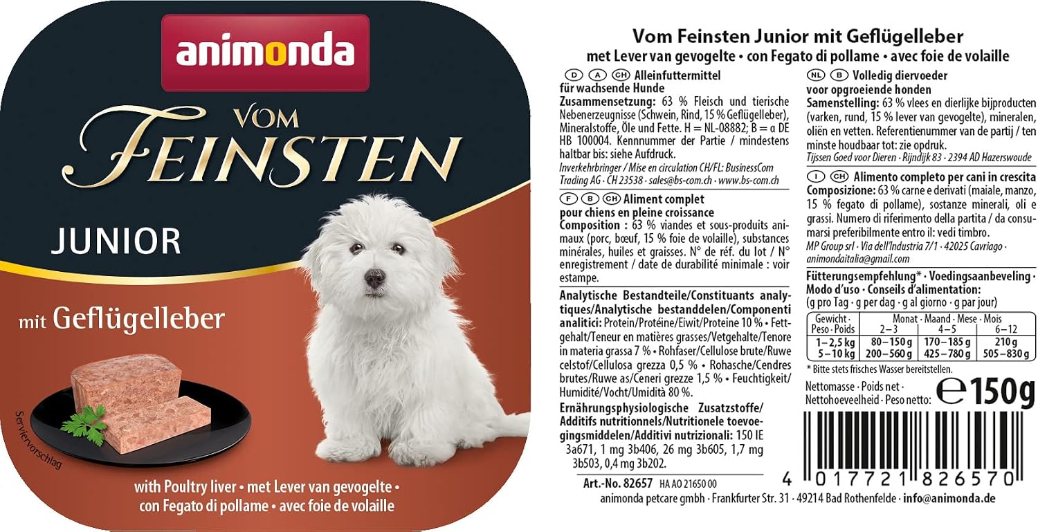 Welpenfutter Vom Feinsten Junior 6er-66er Pack verschiedene Sorten
