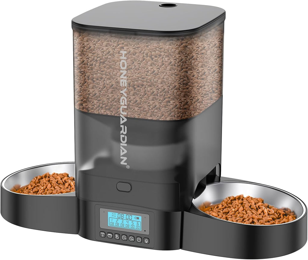 Futterautomat fuer Hunde und Katzen mit WLAN App Timer fuer 1-6 Mahlzeiten