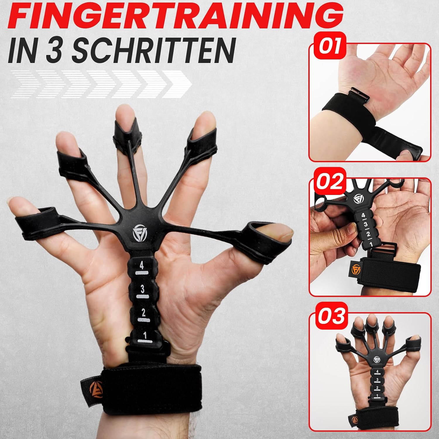 FUNFLEX Handtrainer Set 5-teilig Fingertrainer Griffkraft Unterarmtraining