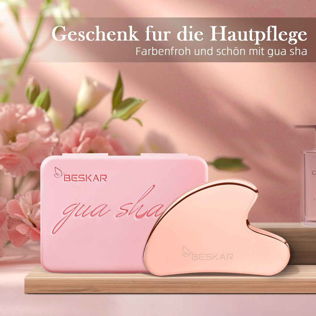 BESKAR Gua Sha Gesichtswerkzeug Edelstahl Jawline Massage Anti-Falten