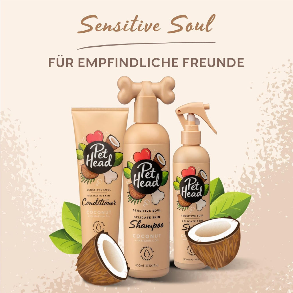 Pet Head Sensitive Soul Hundeshampoo 300ml Kokos Duft pH-neutral vegan