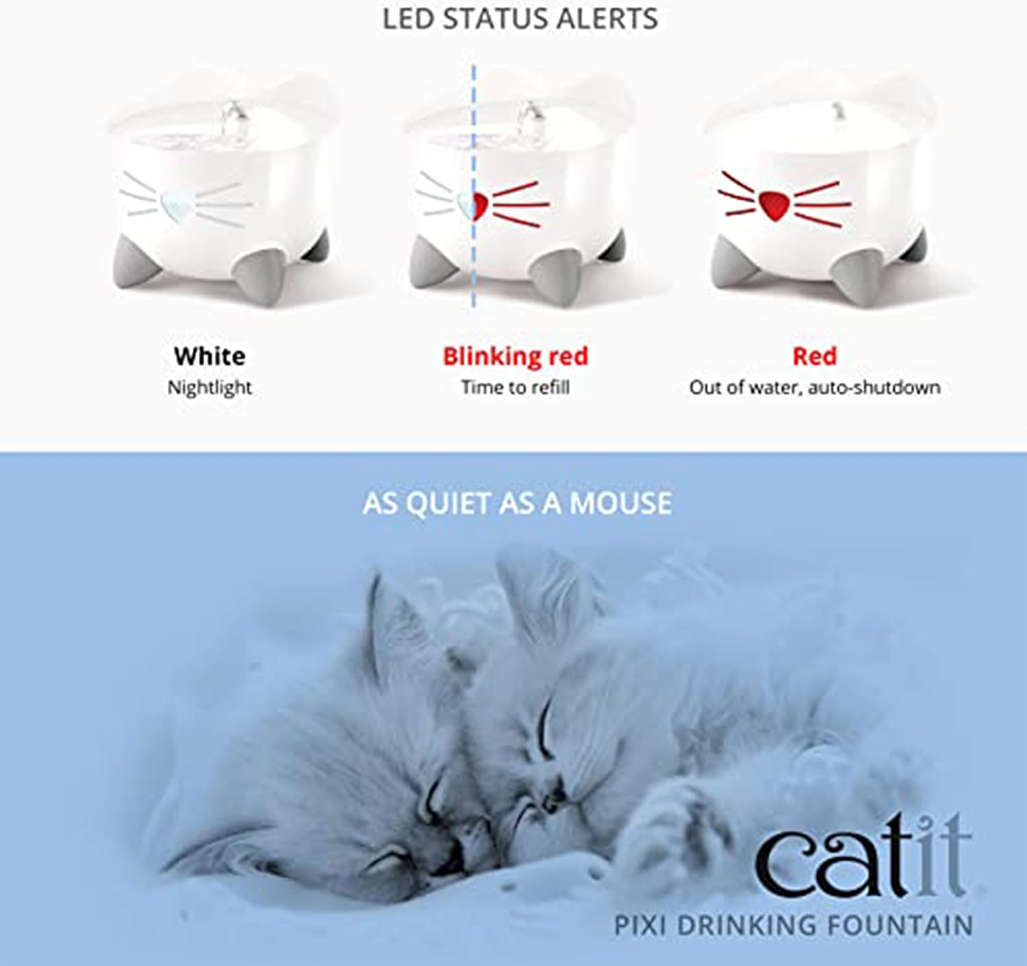 Catit Pixi Trinkbrunnen fuer Katze 1 Stueck Weiss Trinkbrunnen 1er Pack