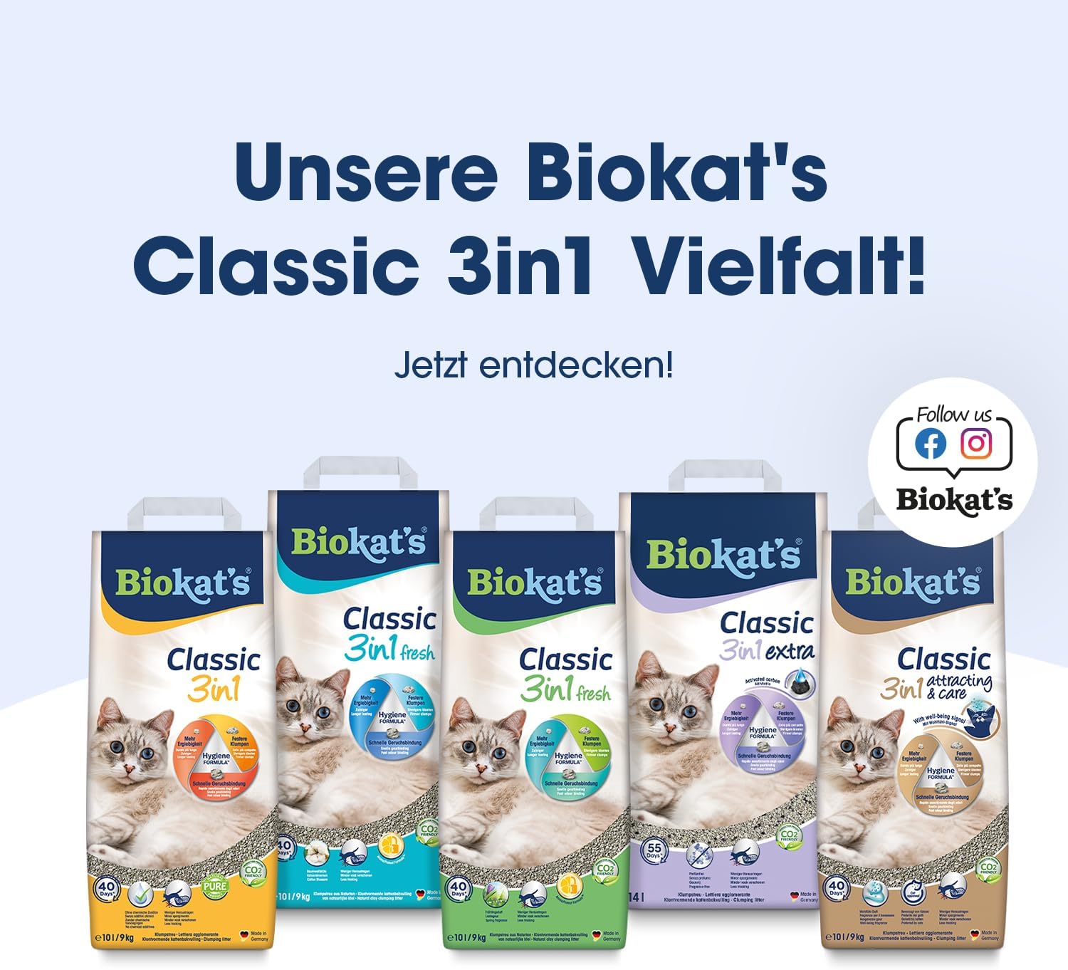 Katzenstreu Biokat's Classic Fresh 3in1 10- Klumpend Fruehlingsduft