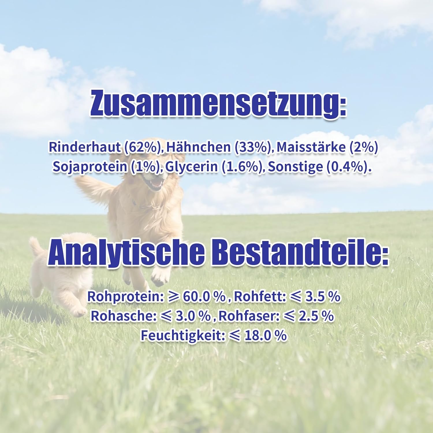 Kauknochen Hund Huhn 5x10 cm Zahnpflege Kaustangen Rinderhaut 60% Protein