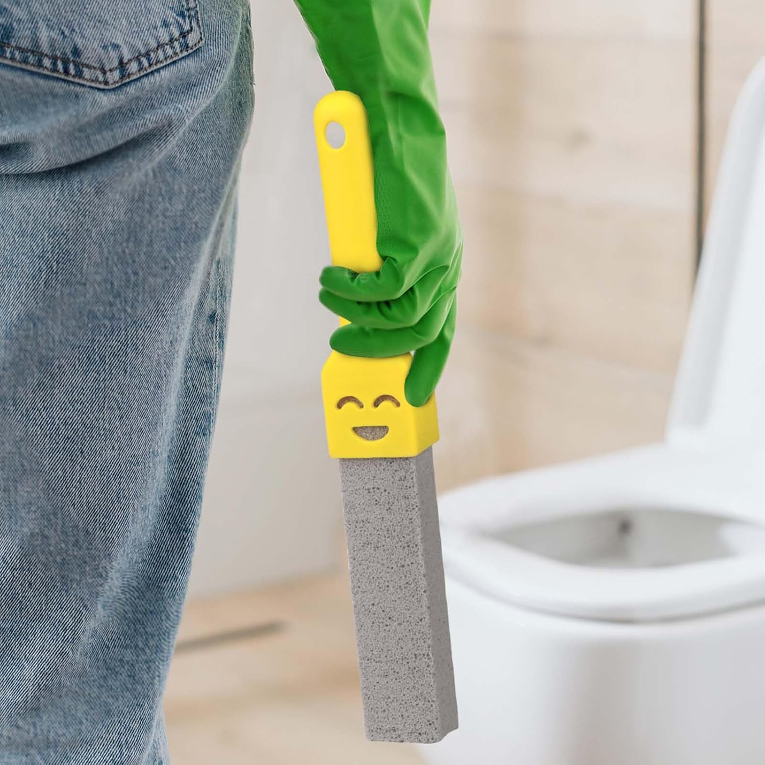 9er Set Bimsstein mit Griff WC und Bad Entferner Kalk Ablagerungen