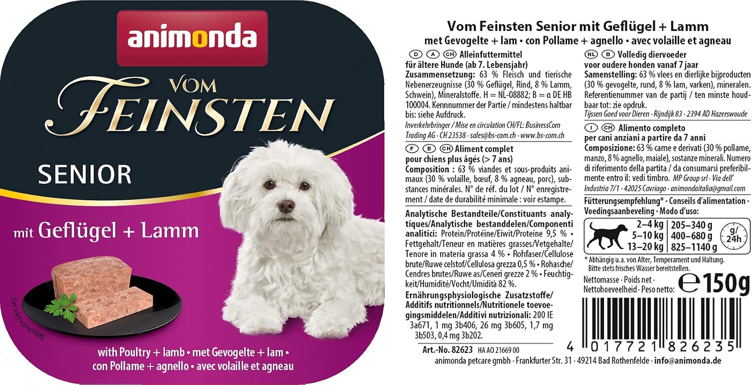 animonda vom Feinsten Senior Hundefutter 6x150 g - verschiedene Sorten