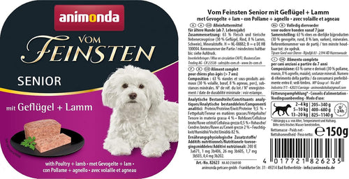 animonda vom Feinsten Senior Hundefutter 6x150 g - verschiedene Sorten