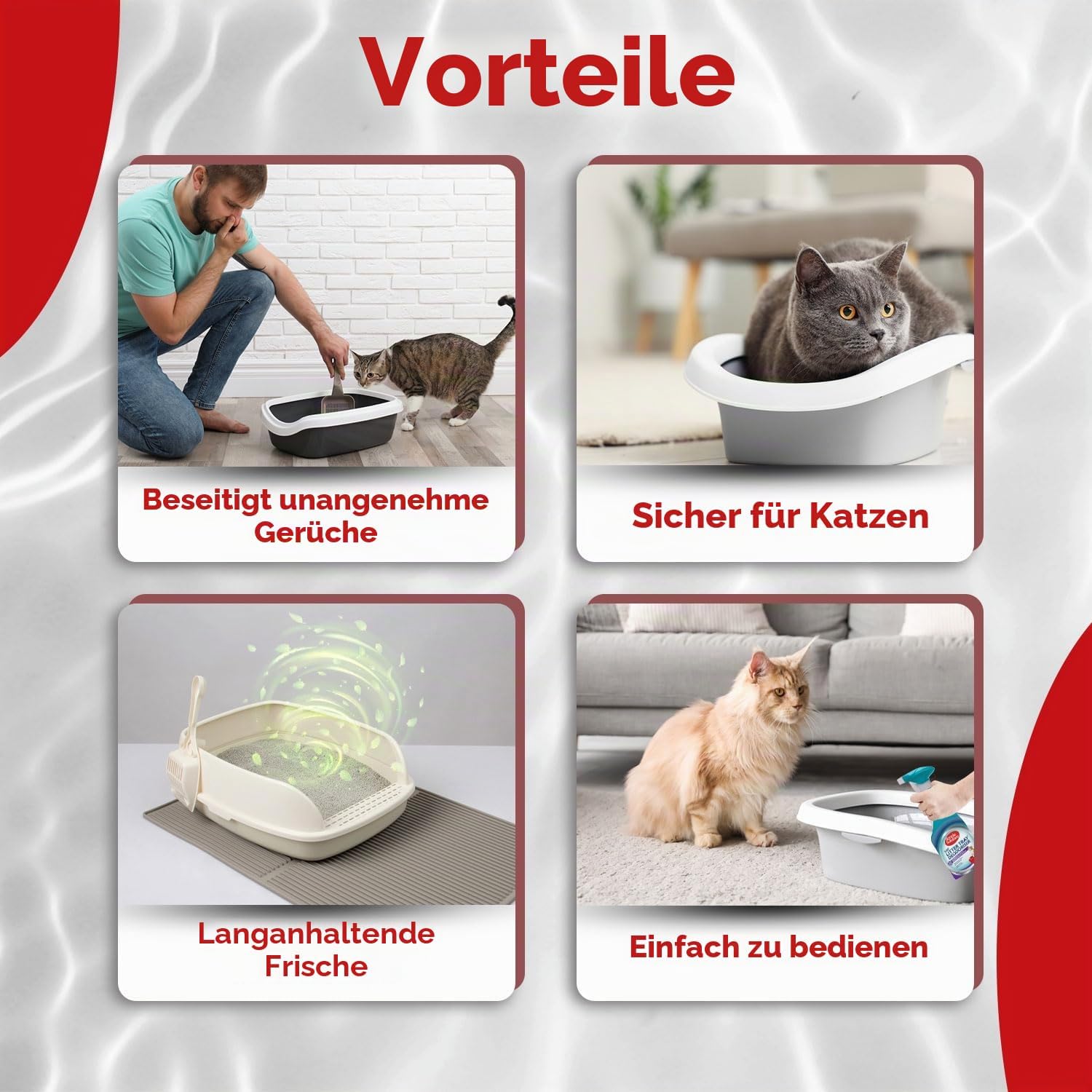 Simple Solution Geruchsentferner Katzenstreu 500 ml enzymatische Reinigung