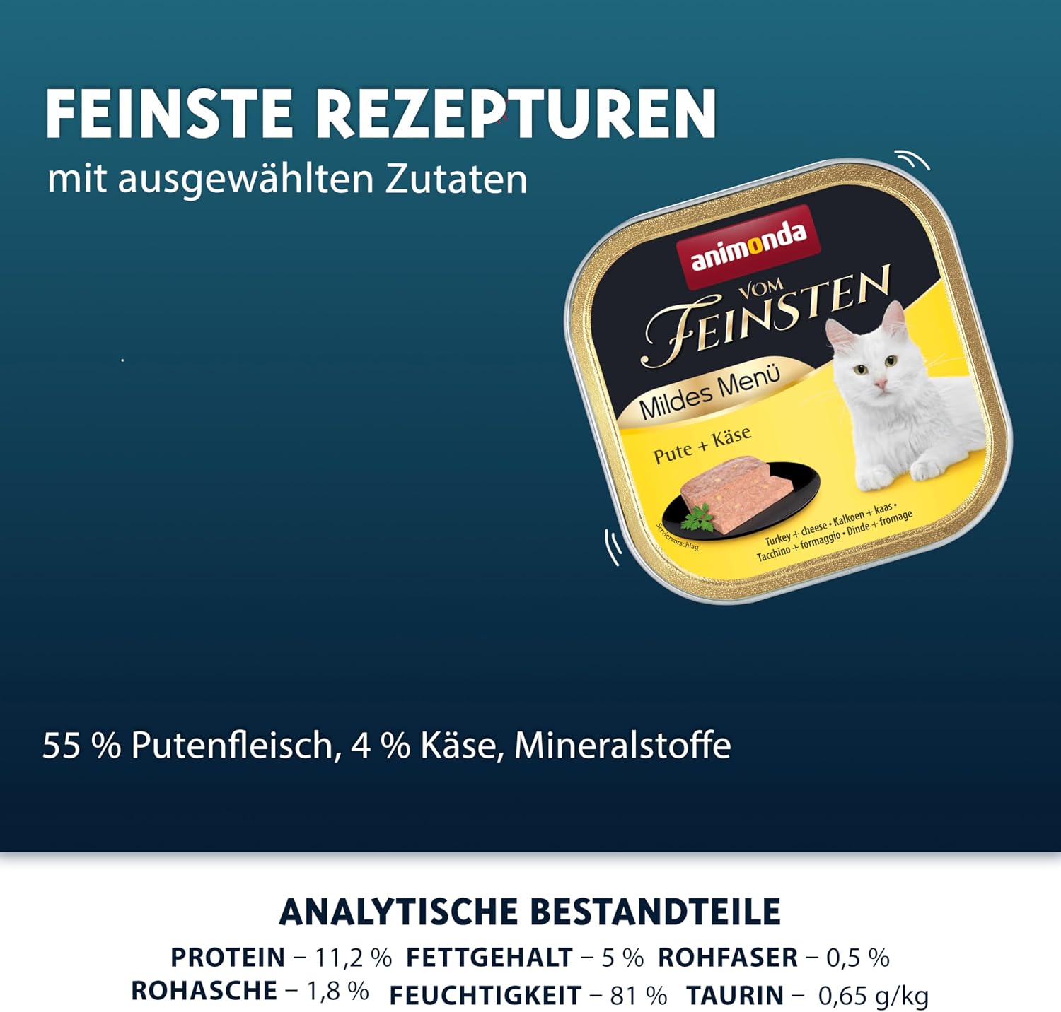 Animonda Vom Feinsten Mildes Menue Katzenfutter Pute 32x100g verschiedene Sorten