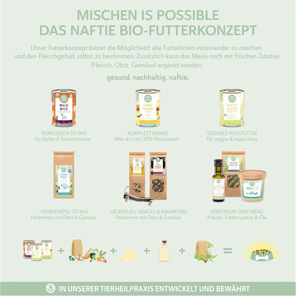 Veganer Hundenassfutter Mixpaket 3 Sorten 6x800g rein pflanzlich