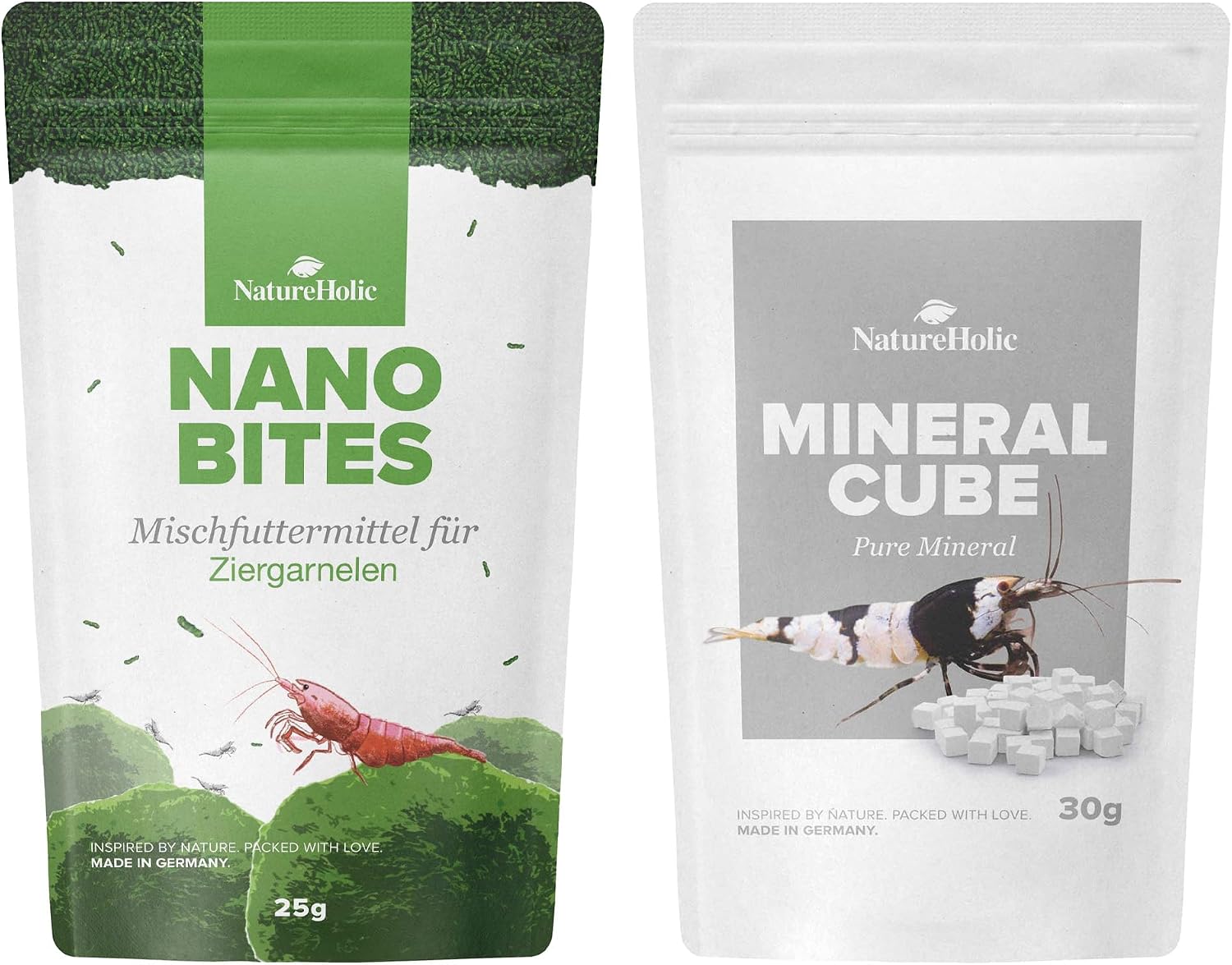 Nano Futterset Shrimp Bites und Mineralcube Pure Mineral 2in1 für Kleintiere