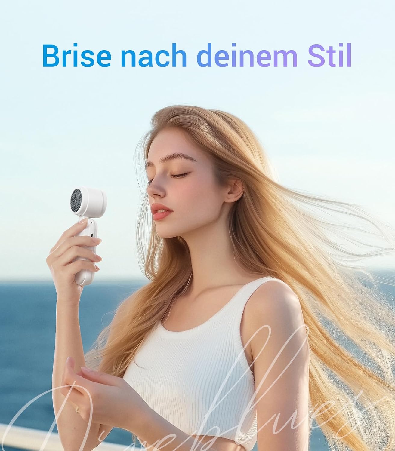 Diveblues iTurbo Handventilator 3-in-1 Hand Hals Tisch 5 Stufen LED Akku