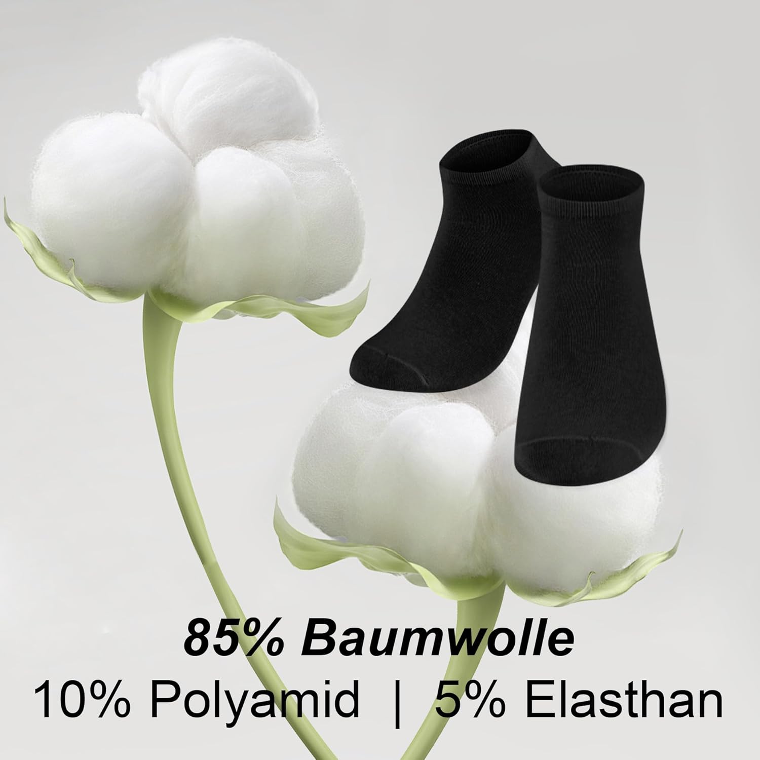 12 Paar Sneakersocken Kurz Unisex Baumwolle Groessen
