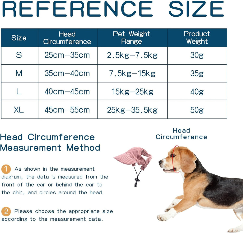 Hunde Baseballmuetze verstellbar mit Ohrloechern S-XL Hundecap Sonnenschutz