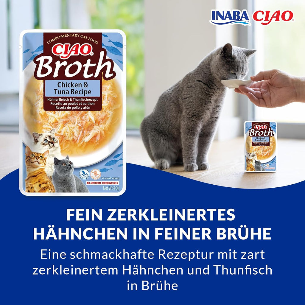 INABA Ciao Katzensuppe Huehner verschiedene Sorten 12er Pack